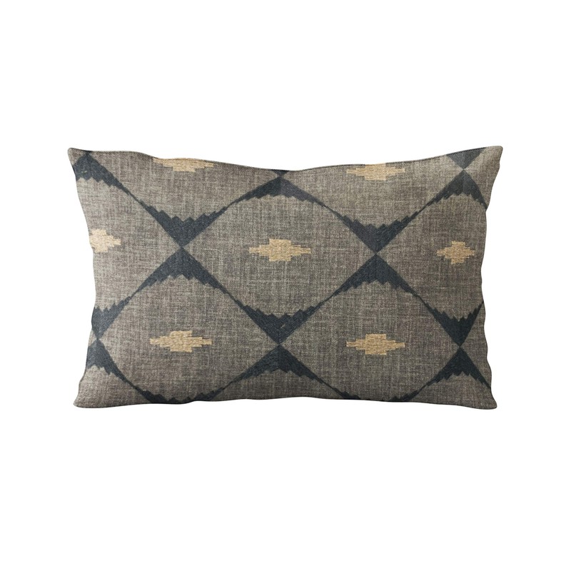 Plutus Brands Blue Plutus Cubes Diamond Luxury Throw Pillow 16
