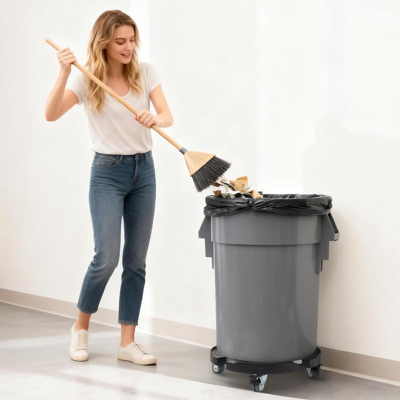 Humagineer Trash Can Dolly Wheels, Adjustable 15-19 Inch Round Roller
