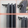 Lwiiom Double Curtain Rods with Aluminum End Cap and Full
