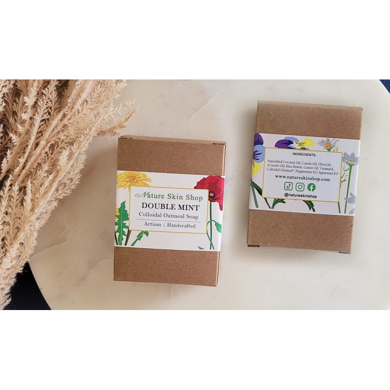 Double Mint Oatmeal Natural Soap