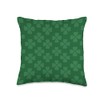 Irish Shamrock Green Four Leaf Clovers Throw Pillow