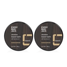 Every Man Jack Beard - Sandalwood | Naturally Derived, Parabens-free, Pthalate-free, Dye-free, and Certified Cruelty Free (Beard Balm (2 Pack))