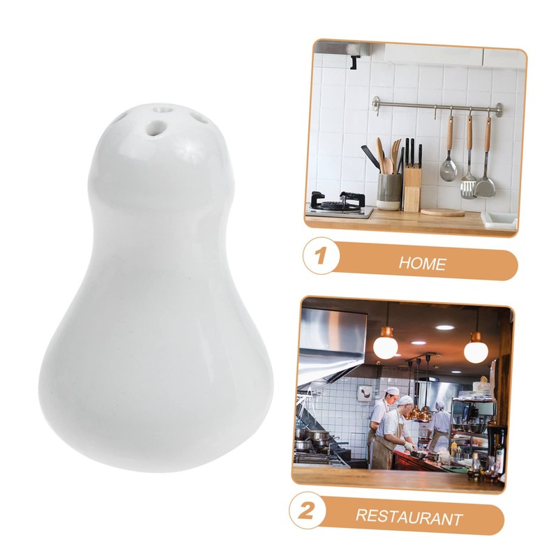 STOBAZA Farmhouse Style Ceramic Salt Pepper Set Condiment Organizer Toothpick