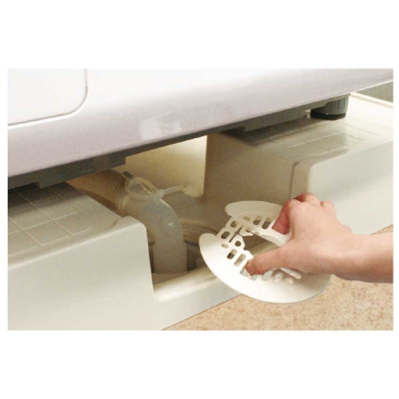 Kakudai 426-154-W Vertical Pull Trap for Washing Machine Bread White
