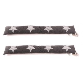 Draught Excluder Anthracite - Perfect Fit 90 cm Draught Excluder - Door and Window (Anthracite, Set of 2)