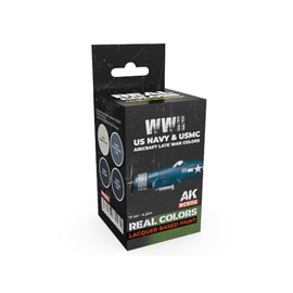 AK Real Colors Set RCS112 WWII US Navy & USMC Aircraft Late War Colors (4x17ml)