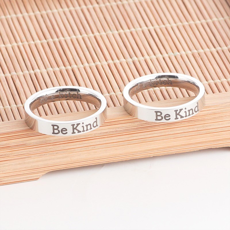 MIFYNN Be Kind of A Bich Ring Stainless Steel Rings