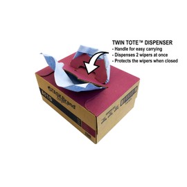 TaskBrand N-A115ITB Advantage Series Interfold Wipers Cloth for Heavy Duty Cleaning, Twintote, Spunlace, Blue (Pack of 150)