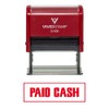 Paid Cash Self-Inking Office Rubber Stamp (Red) - X-Large