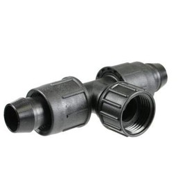 Drip Depot Sustianable Village Irritec 3/4" Perma-Loc Tubing x 3/4" FHTS Swivel Tee Adapter Fitting