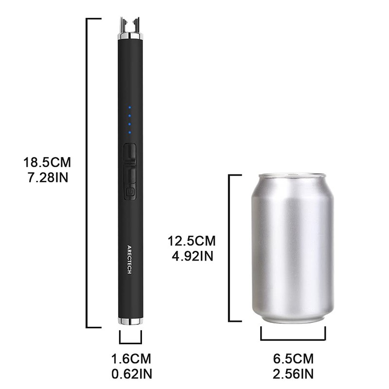 ARECTECH Rechargeable Electric Candle Lighter Arc Plasma Windproof Lighter for