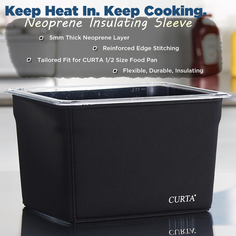 CURTA 12 Qt Sous Vide Container Kit with Notched Lid,