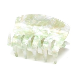 QinGoo Medium Size Hair Clip Square Strong Hair Claw Green Hair Clip Adult Marble Hair Accessory Cute Korean Women 1 Piece (7cm*4.5cm,Green)
