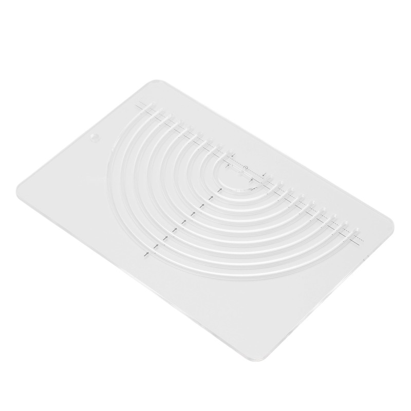 Circle Quilting Ruler Semicircle Durable Clear Acrylic Highly Accurate Wide