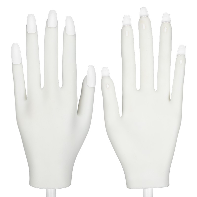Silicone Nail Art Practice Hand Bendable Joints False Nail Tips