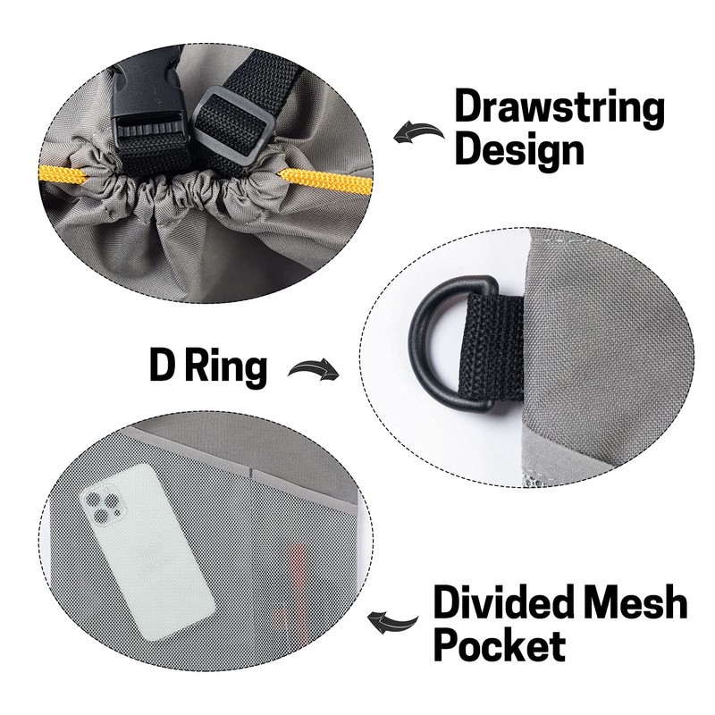 GNEGNI 2PCS Car Garbage Can, Hanging Car Trash Bag with