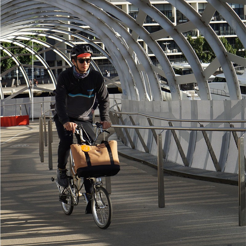 Vincita TO-TE Front Bag for Brompton Bike (BROWN)