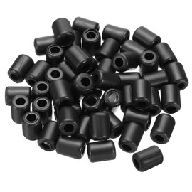 PATIKIL Kitchen Sink Rack Feet, 50 Pack 5mm ID x 10mm OD Plastic Sink Replacement Feet Wire Bumpers Protector for Protective Sink Grid, Black