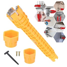 Faucet And Sink Installer 8 In 1 Multifunctional Faucet Wrench Tool Upgraded Plumbing Repair Tools Kitchen Bathroom Water Pipe Sink Wrench for Toilet Sink Bathroom Kitchen