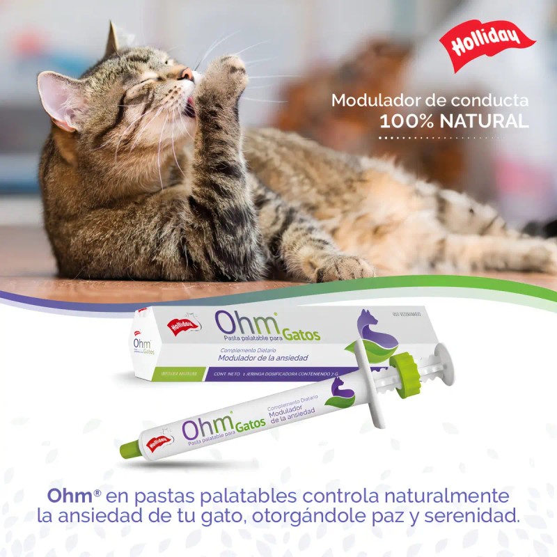 Holliday Ohm Modulador Ansiedad Gatos Pasta Palat