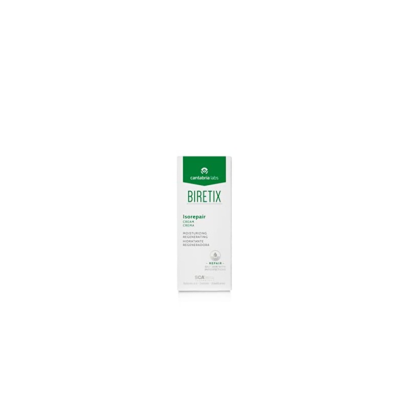 Biretix Crema Hidratante y Regeneradora IsoRepair, 50 ml