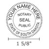 Round Notary Stamp for State of South Dakota | Self