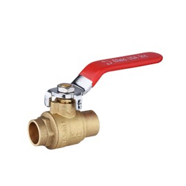 (Pack of 10) EFIELD 1/2" Sweat Brass Full Port Shut-off Ball Valve, 600 WOG (Water, Oil and Gas)