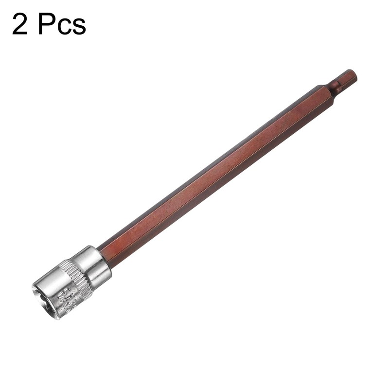 sourcing map 4mm Hex Bit Socket 1/4" Drive SAE S2