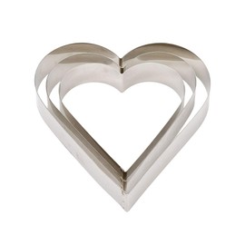 Decora Stainless Steel Shape Heart, Silver, 25 x 25 x 5 cm