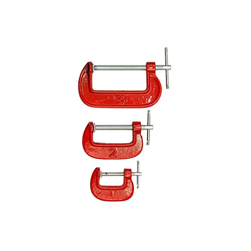 Screw Clamp Set of 3 25 mm, 50 mm, 75