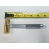 PTC 4 OZ. SMALL BRASS HAMMER KNURLED 5/8" ALUMINUM HANDLE