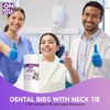 80-Pack Disposable Neck Tie Dental Bibs 20" X 24" -