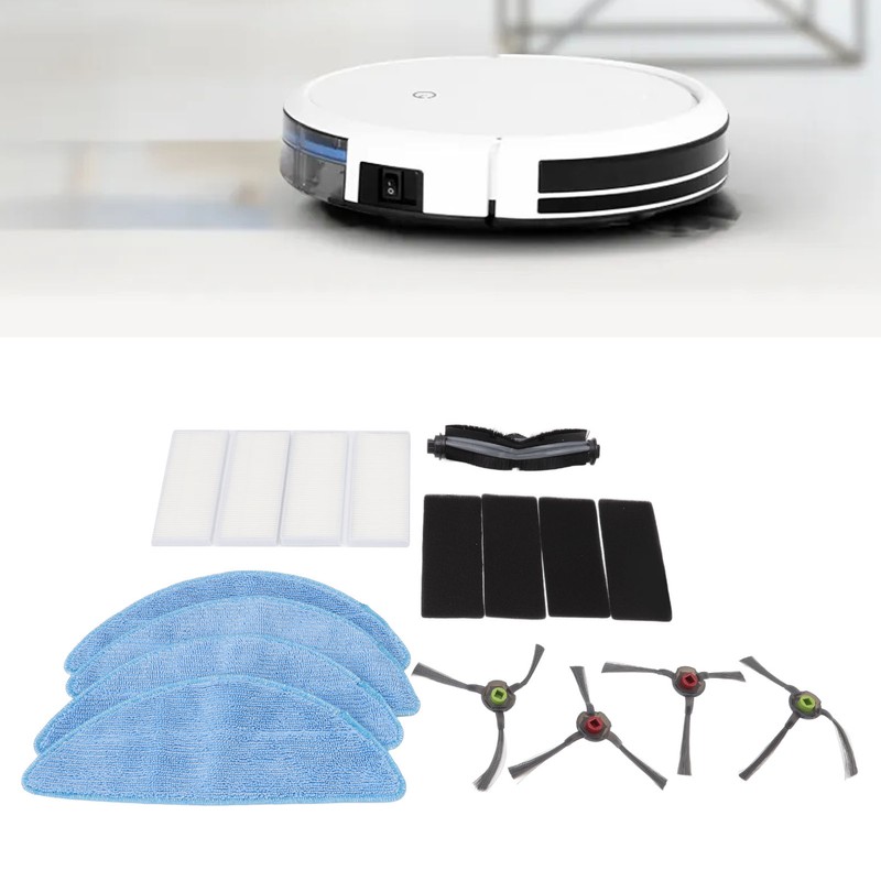 Sweeper Main Side Brush with Filter and Mopping Cloths Robot