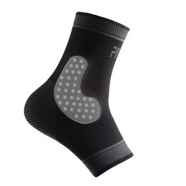 Protle Adjustable Foot Socks, Ankle Brace Compression Support Sleeve with Silicone Gel, Arch Support - Boosts Recovery from Joint Pain, Sprain, Plantar Fasciitis (Black-Large)