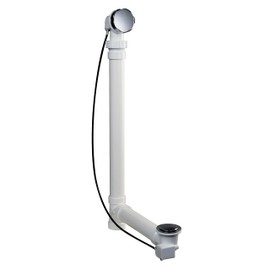 Keeney 645PVC Cable Driven PVC Bathtub Drain Kit for Standard Size Tubs, Polished Chrome 1.5 Inch
