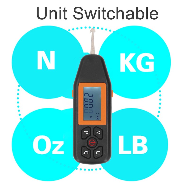 5N Digital Force Gauges, Portable Push Pull Gauges Meter with