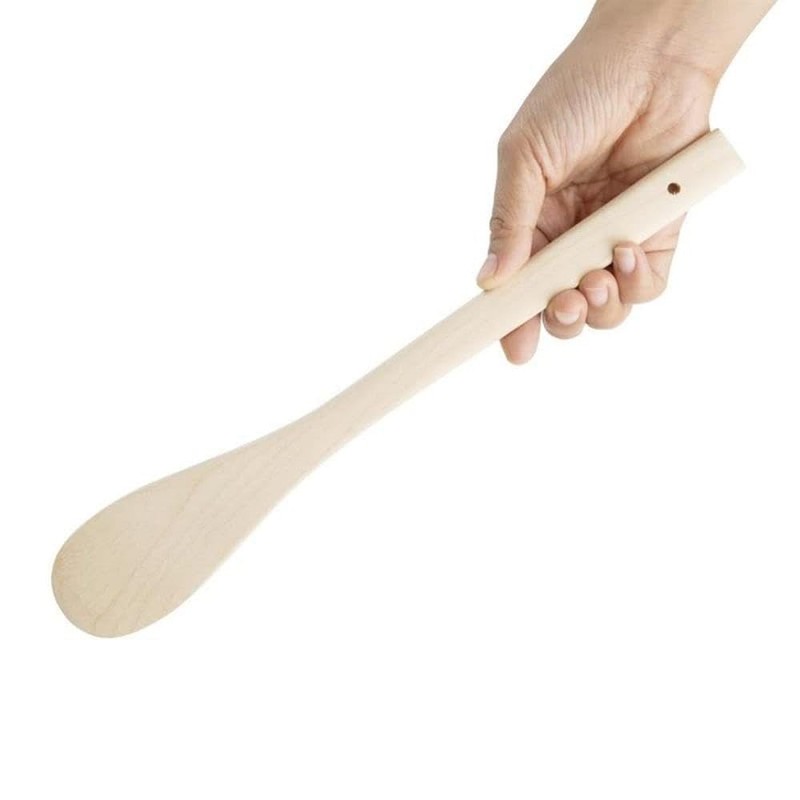 Vogue Round Ended Wooden Spatula 12In Kitchen Baking Mixing Turner