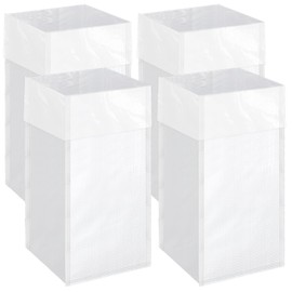 4 Count 40 Gallon Disposable Trash Cans with Waterproof Lining for Events, Reusable Sturdy Garbage Bins for Parties and Weddings, XL Size Trash Can Bin for Garbage and Recycling, 16 x 16 x 31 Inch