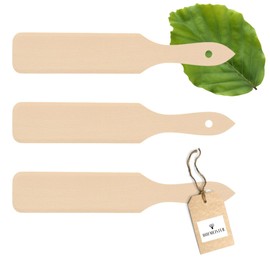 3x HOFMEISTER® Crepes-Wender, 30 cm, zum Wenden von Crepes und schaben von Spätzle, keine Kratzer in der Pfanne, hitzebeständiger Teigschaber, Buchen-Holz, Zubehör für Crepes Maker