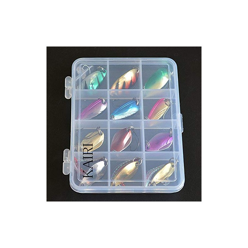 Spoon Lures Set of 12 with Case, 2.5g, 3g, 3.5g,