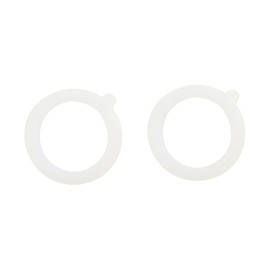 2Pcs White Silicone Jar Gaskets Replacement Rubber Seals Rings,3.75 Inch Sealing Rings for Mason Jar Lids Airtight Leak-Proof Canning Silicone Fitting Seals Canning Lids,Trash, Recycling and Compost