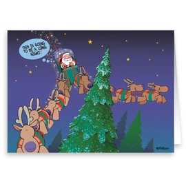 Stonehouse Collection - Funny Christmas Card - 18 Holiday Cards and Envelopes - Going to be a long night - USA Made