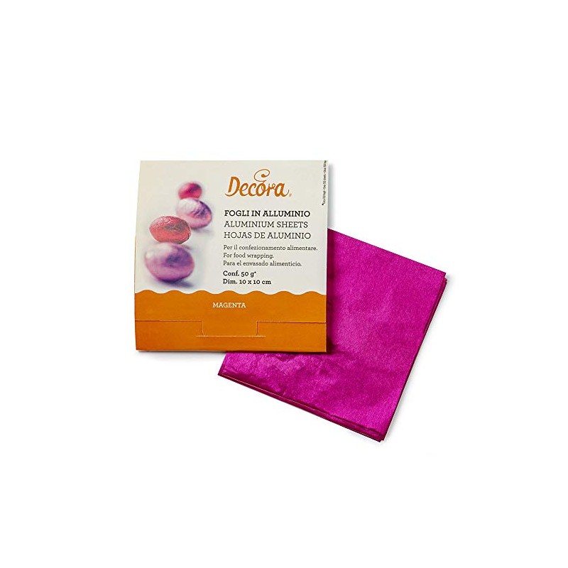 Decora Aluminium Sheets, Magenta, 11 x 11 x 2 cm