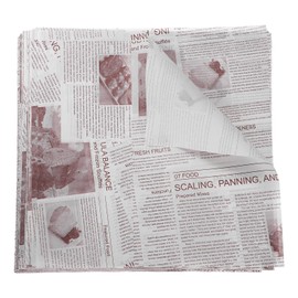 sourcing map 200pcs Wax Paper Sheets Square Sheets 12" x 12" Old Newspaper Style Food Wrapping Paper for Sandwich Baking Paper Liners Picnic Basket Bread Hamburger Wrap Kitchen, White
