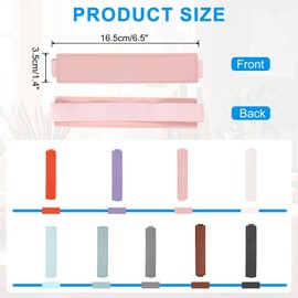 uxcell 4 Pcs Adjustable Pen Loop Holder for Notebook, PU Leather Pen Holder Pencil Sleeve Elastic Strap Band Designed for Journals Clipboards, Notebooks, Journals, Calendars (Pink)