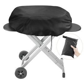 Heavy Duty Grill Cover,Portable Grill Cover for Coleman Roadtrip LX/LXX/LXE/285 and Smoke Hollow 205 Grills,Outdoor Waterproof 600D Oxford Fabric and Adjustable Hem Grill Cover Accessories,All Weather