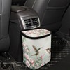 Talayituse Hummingbird Floral Print Car Trash Can with Lid, Leak