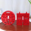 shamjina Chinese Wedding Double Happiness Crafts Wall Mount Wood Decorations