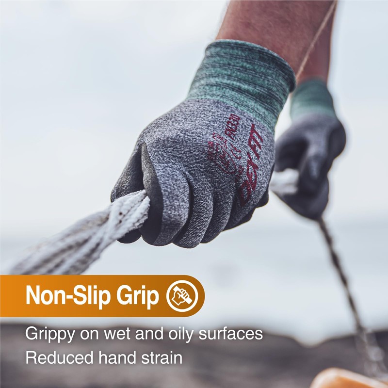 DEX FIT Nitrile Work Gloves FN330, 12 Pairs, 3D-Comfort Stretchy