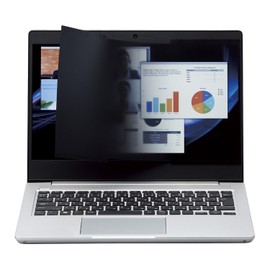 Elecom EF-PFNS133W2 Privacy Filter, 13.3-Inch, Anti-Peeping, Easy to Remove, Suction Type, Touch Panel Compatible